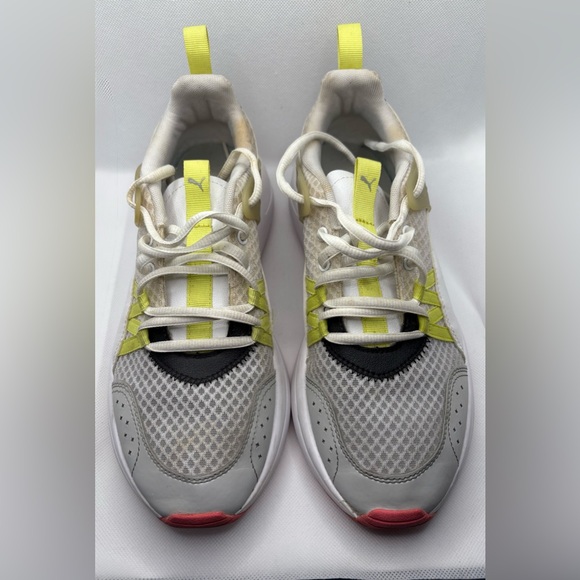 Puma Shoes - Puma Womens Sneakers - White, Yellow, and Gray
